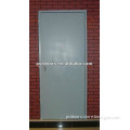 Metal flush door with wood edge(filling with poly foam and pu foam, five point lock, powder coating)